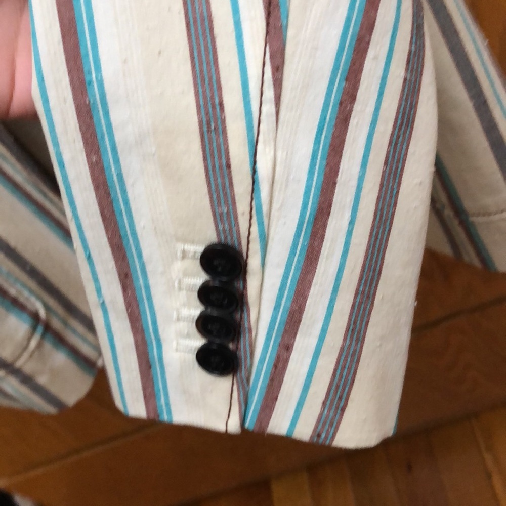 Striped one button blazer - Picture 5 of 9